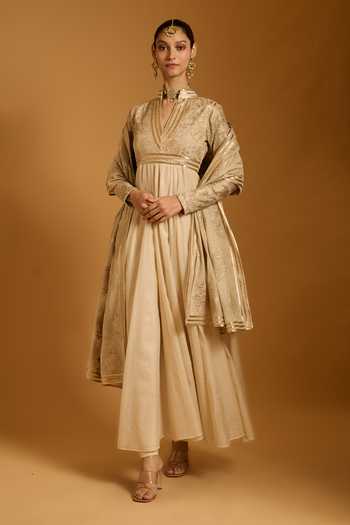 Siddartha Tytler Chanderi Anarkali Set 