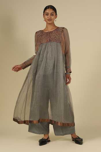 LATHA PUTTANNA Kalamkari Embroidered Kurta Set 