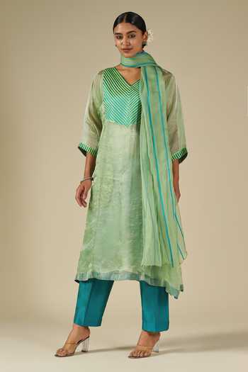 LATHA PUTTANNA Organza Kurta Set 