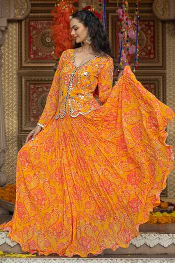 Sajeda A Lehry Mastani Printed Jacket Lehenga Set 