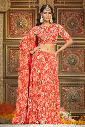 Sajeda A Lehry Heer Printed Lehenga Set 
