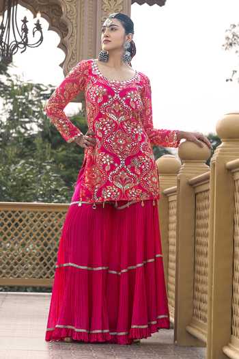 Sajeda A Lehry Ruhani Printed Kurta & Sharara Set 
