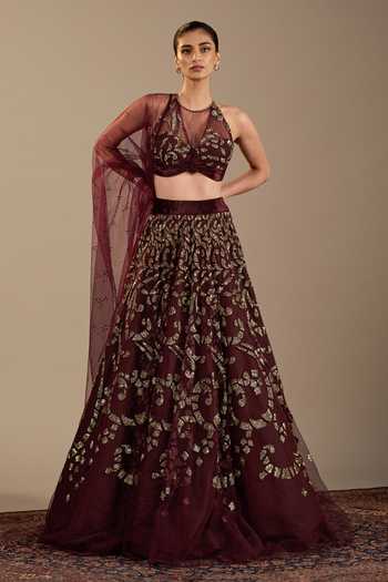 Cedar & Pine Veno Embroidered Lehenga Set 