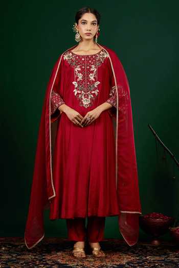 Omana By Ranjana Bothra Seerat Embroidered Anarkali Set 