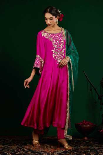 Omana By Ranjana Bothra Seerat Embroidered Anarkali Set 