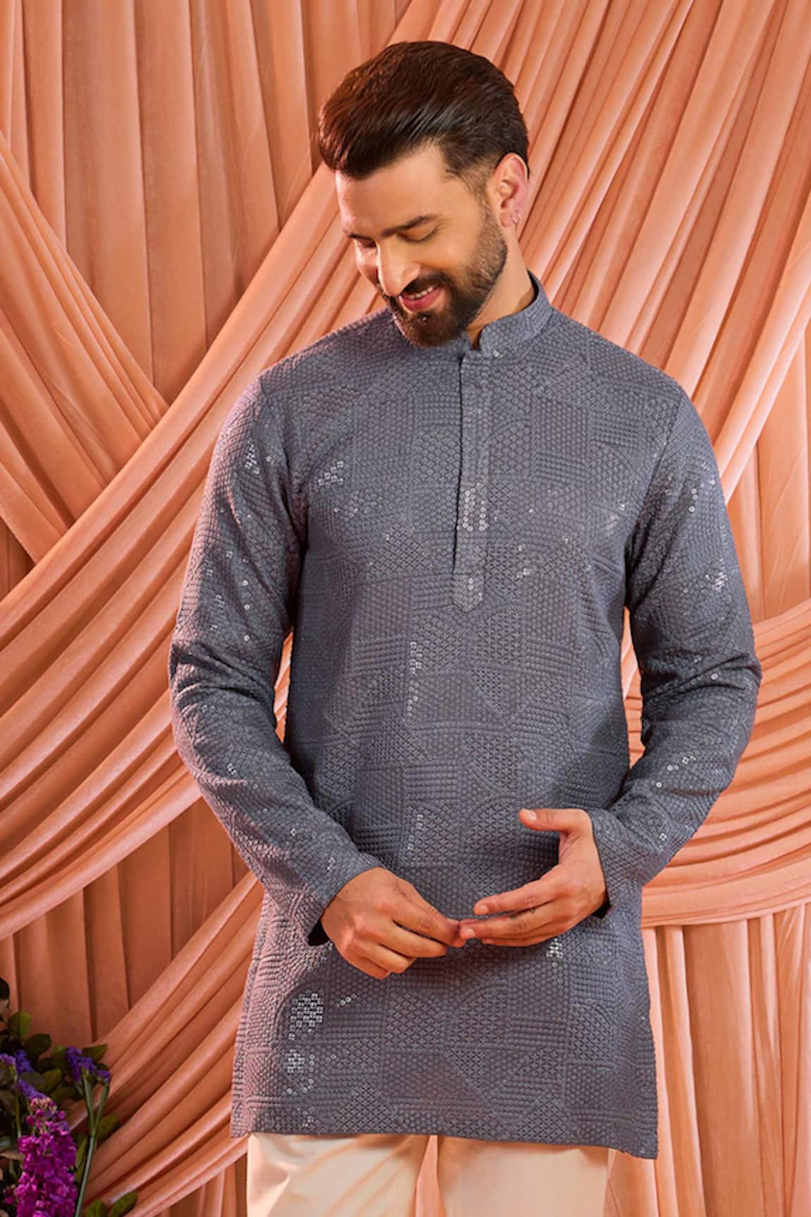 Kasbah Embellished Silk Kurta
