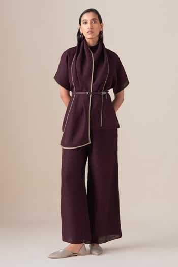 Ampm Dilnami Linen Top & Palazzo Set 