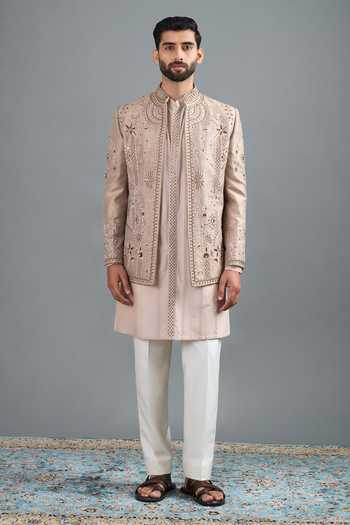 Gargee Designers Surya Embroidered Jacket Kurta Set 