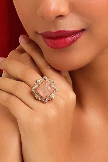 Ruby Raang Kundan Embellished Ring 