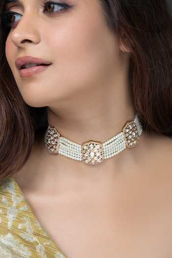Joules by Radhika Bead Embellished Layered Choker 