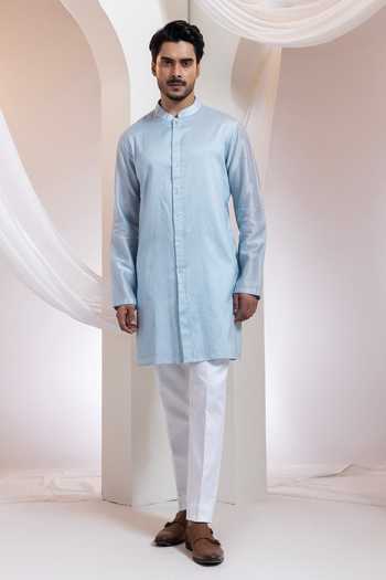 Smriti By Anju Agarwal Lumen Thread Work Kurta Set