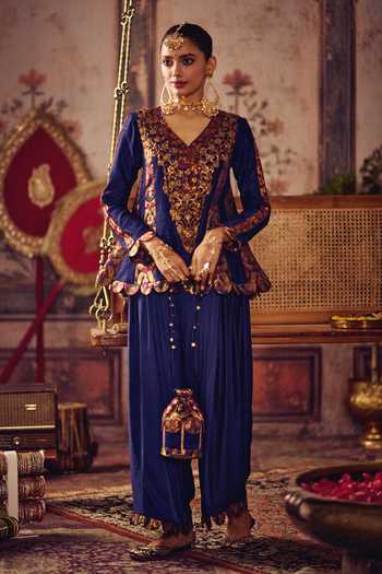 Reeti Arneja Neela Khaab Peplum Set 