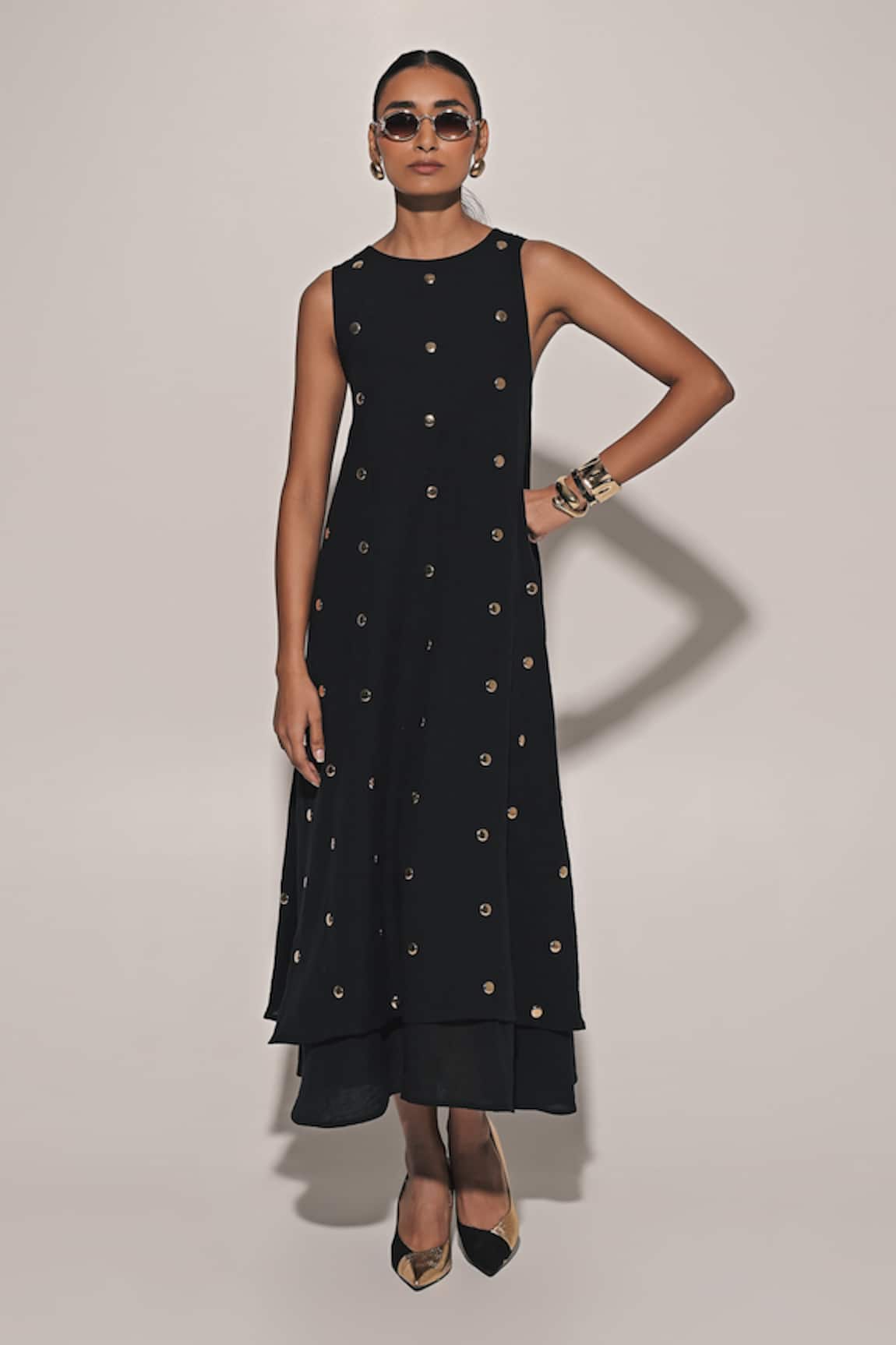 Kriti Bapna Embellished Layered Dress 