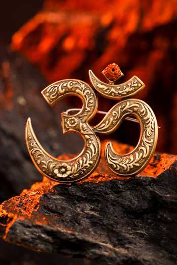 Cosa Nostraa Royal Om Emblem Brooch 