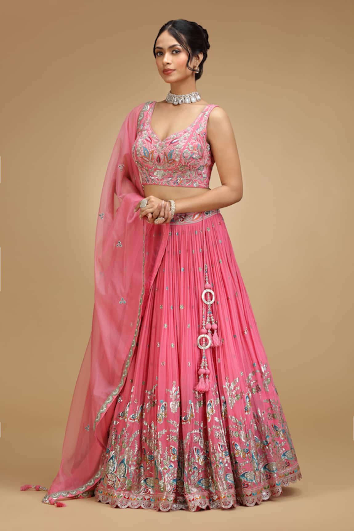 Jhambthreads Scallop Trimmed Lehenga Set 