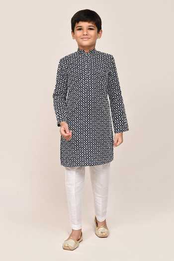 Jhambthreads Geometric Print Kurta Set 