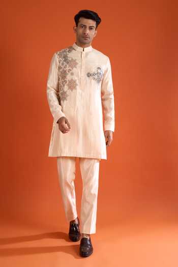 Qbik Embroidered Kurta & Pant Set