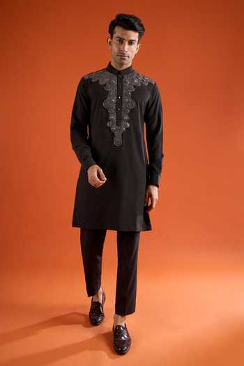 Qbik Bead Work Kurta Set