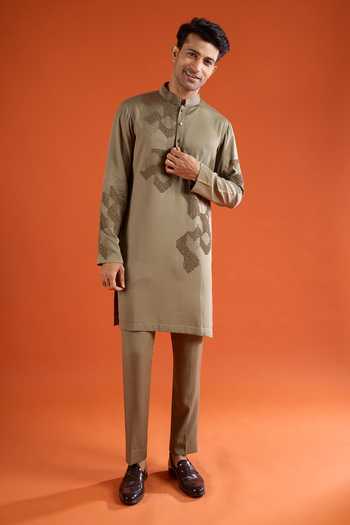 Qbik Abstract Pattern Kurta & Pant Set