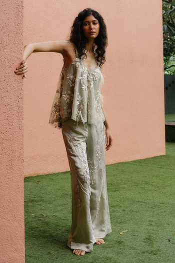Dilnaz Hand Embroidered Palazzo