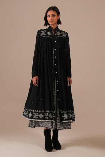 Indigo Dreams Handwoven Jamdani Dress Set 