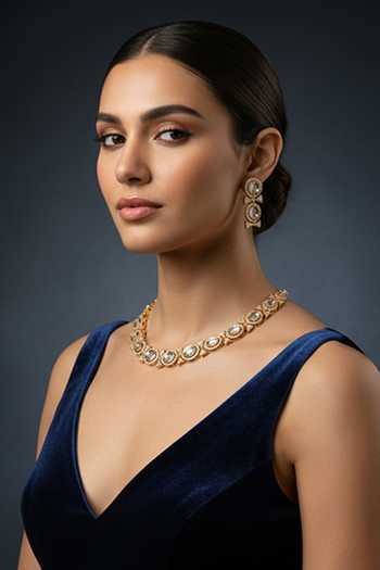 Minaki Stone Work Necklace Set 