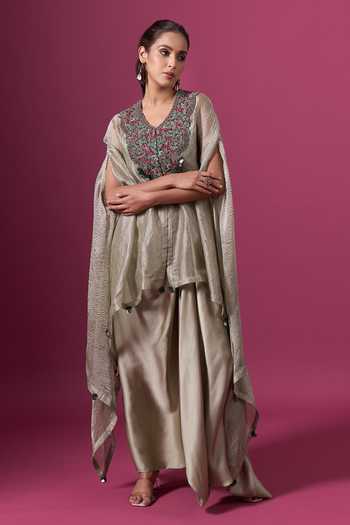Prisho Dori Embroidered Kaftan Skirt Set 