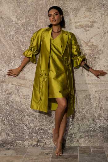 Vidhi Wadhwani Apara Embellished Jacket & Dress Set 