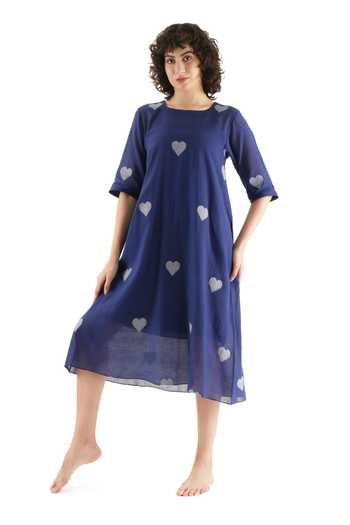 Khat Heart Print Dress  