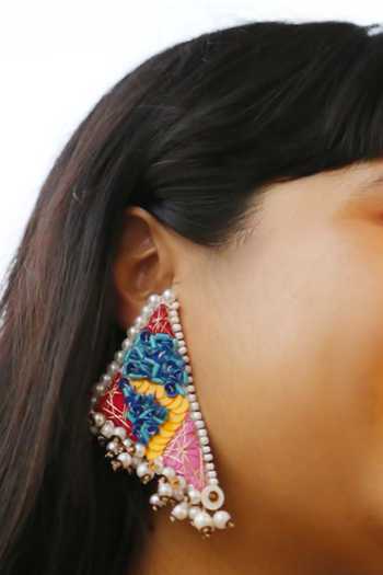 KIHOY Sequin & Pearl Embellished Earrings 