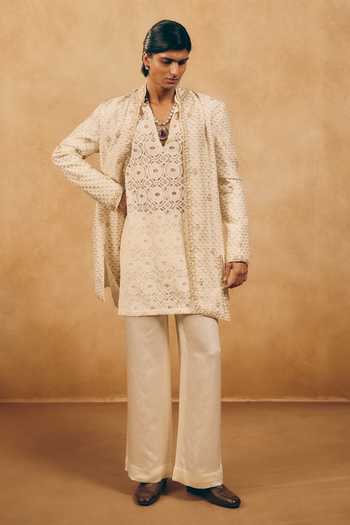 MUKTI AND KAVITH CASA Embroidered Jacket & Kurta Set 
