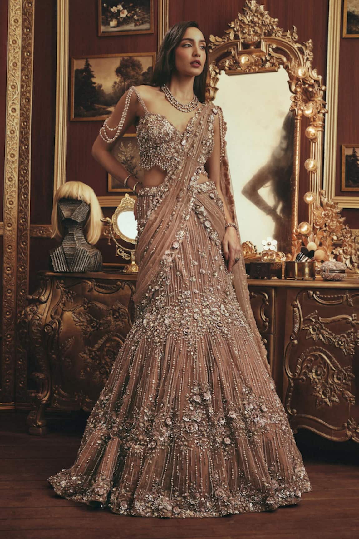 Roqa Anne Net Embroidered Lehenga Set 