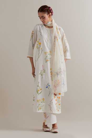 Upavita Hand Block Printed Cotton Kurta Set 