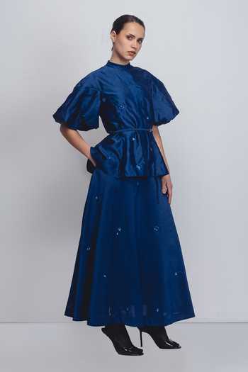 LEH STUDIOS Lara Placement Embroidered Skirt 