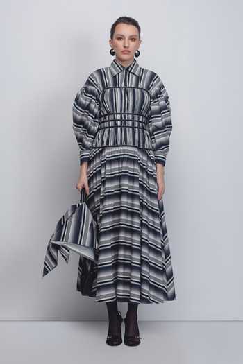LEH STUDIOS Dia Stripe Print Dress 