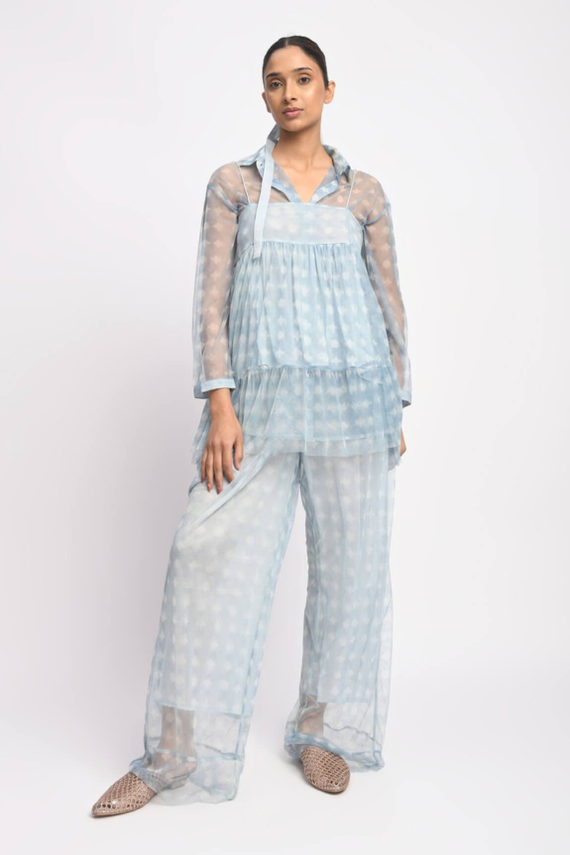 JAYATI GOENKA Air Cord Printed Kurta & Pant Set 