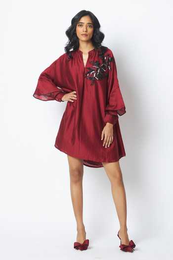 MADDER MUCH Regina Embroidered Swing Dress 