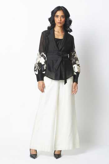 MADDER MUCH Reva Blazer Wrap Top & Wide Legged Pant Set 