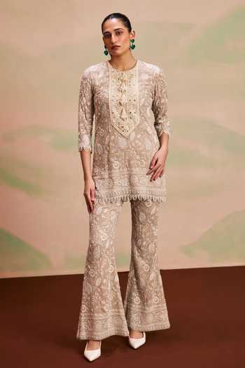 Evra By Nikita Paisley Embroidered Kurta & Palazzo Set