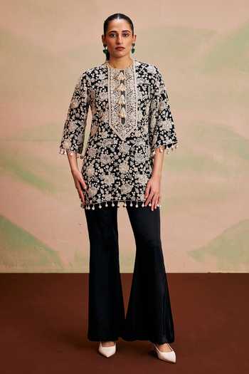 Evra By Nikita Pearl Work Kurta & Palazzo Set