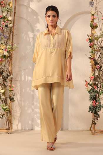 Label Niti Bothra Collared Top & Pant Set 