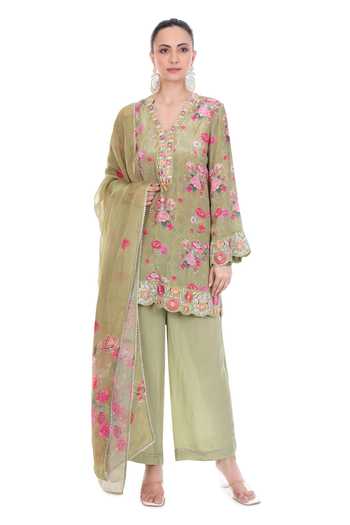 Tanu Malhotra Floral Print Kurta Set 