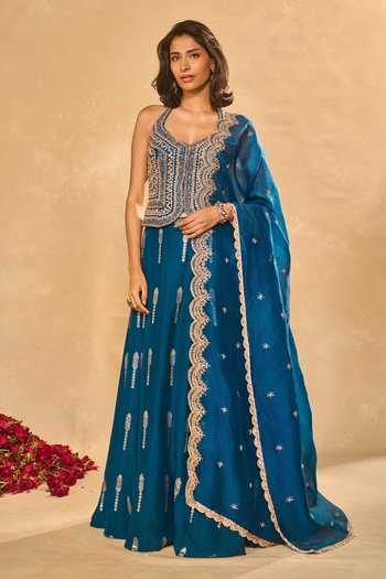 Chamee & Palak Amal Woven Buttis Jamewar Lehenga Set 
