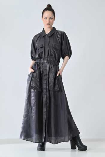 Samant Chauhan Midnight Black Utility Dress 