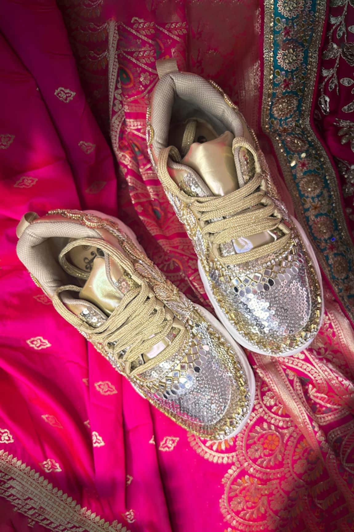 Chal Jooti Swarn Mahal Floral Patchwork Sneakers