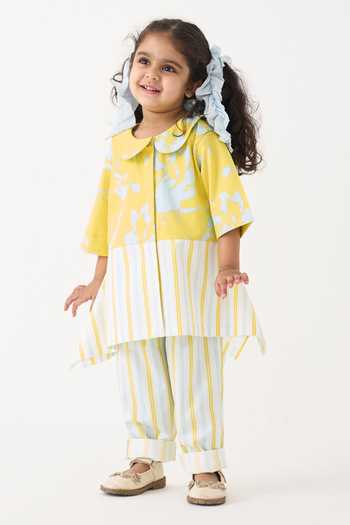 Three Stripe Pattern Shirt & Pant Set 