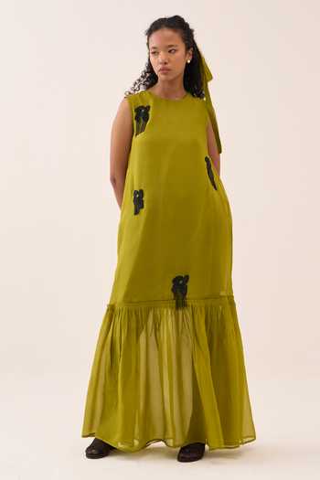 Three Beaded Organza Dress 