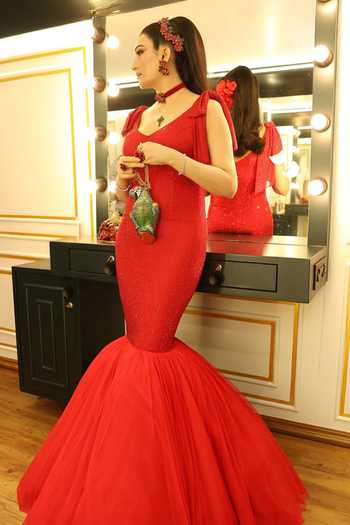 Itrh Salsa Crystal Embellished Gown 