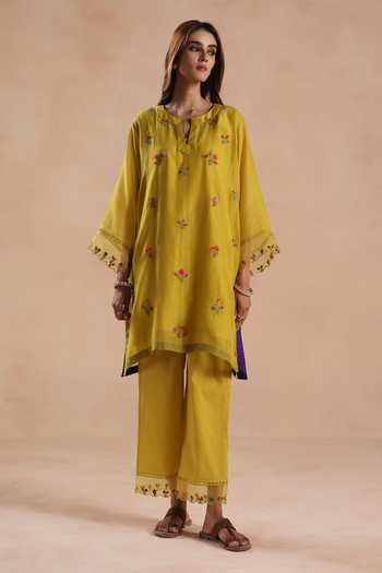 Begum Raina Floral Embroidered Kurta & Pant Set 