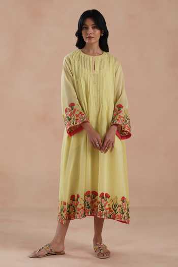 Begum Swara Chanderi Silk Dress 